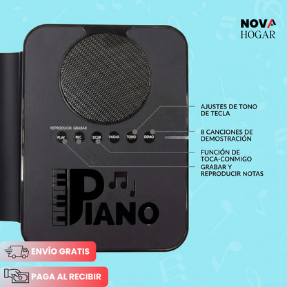 RollNPlay™ Teclado Musical Enrollable para Niños