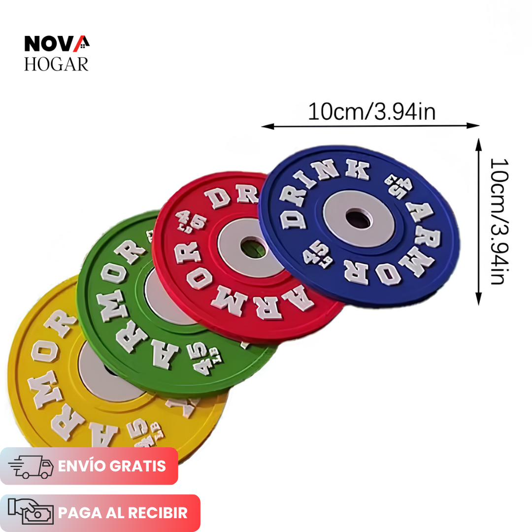 IronGrip™ Posavasos De Pesas Para Fanáticos Fitness