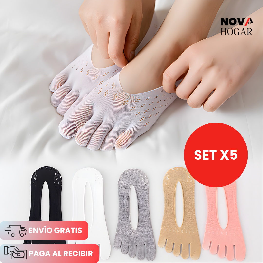 Set x5 ToeSoothe™ Calcetines Ortopédicos de Alivio para Juanetes