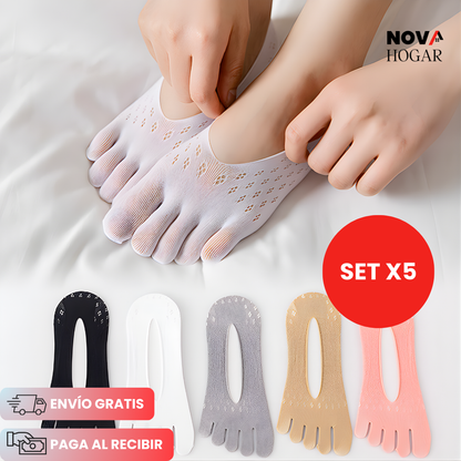 Set x5 ToeSoothe™ Calcetines Ortopédicos de Alivio para Juanetes