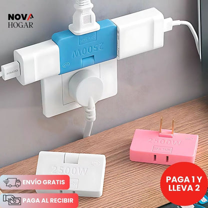 2x1 FlexiPlug™ Multi-Toma Giratoria 3 en 1