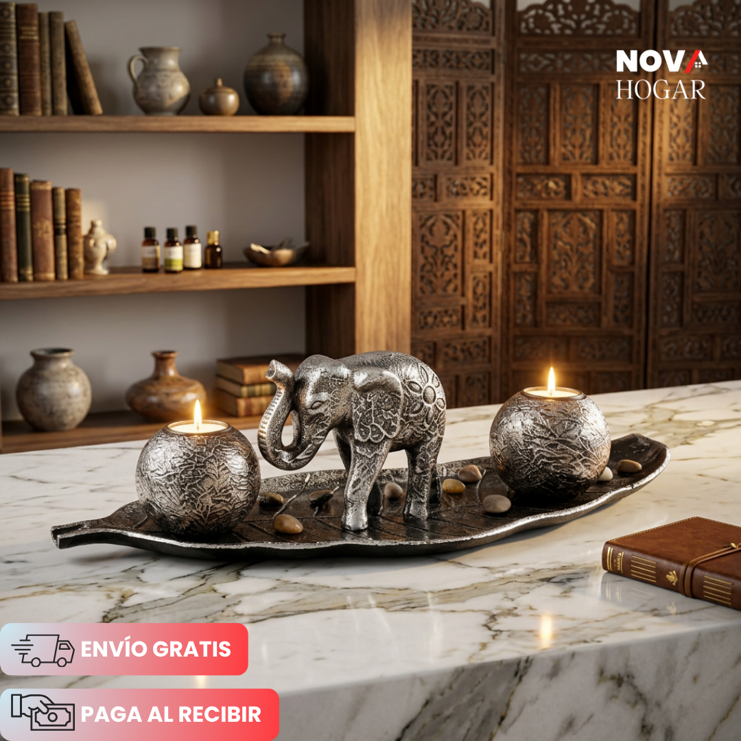 LuckySpirit™ Centro de Mesa Elefante de Buena Suerte