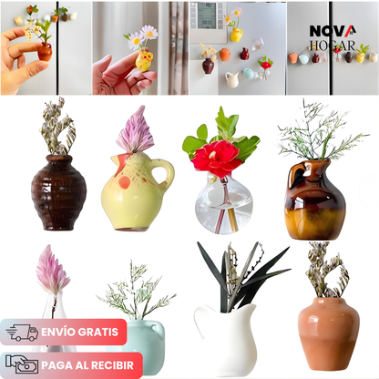 PetitVase™ Set x8 Hermosos Mini Floreros Magnético