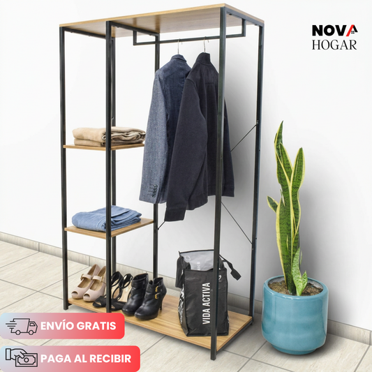 ModernLoft™ Clóset Abierto Estilo Industrial