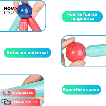 MagniCreate™ Juego de Construcción Magnético 36 Piezas