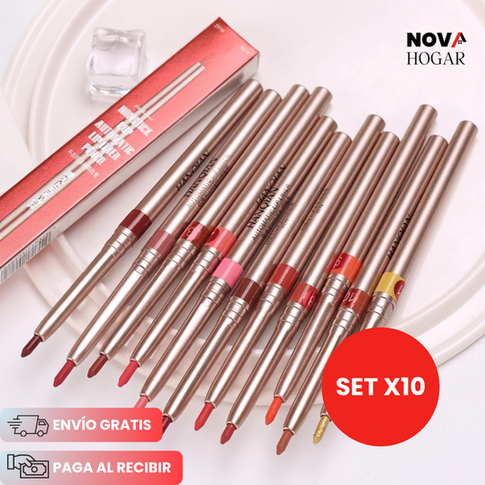 LipDefine™ Set X10 Delineadores Labiales de Larga Duración