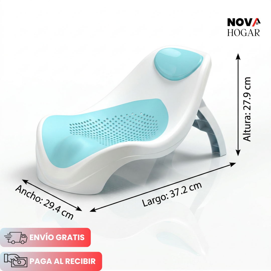 SafeBath™ Asiento Anatómico Seguro para Bebés