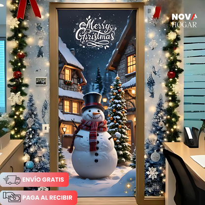 2x1 XmasCover™ Funda de Decoración Navideña para Puerta