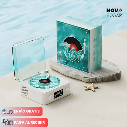 RetroWave™ Tocadiscos Bluetooth con Iluminación Relajante
