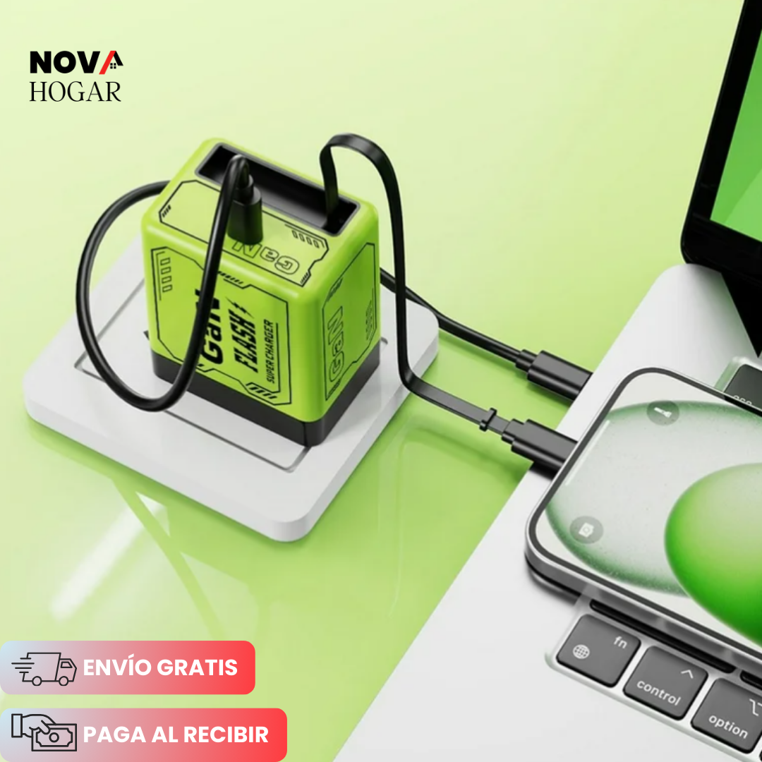 TurboReel™ Cargador Retráctil GaN De Alta Potencia