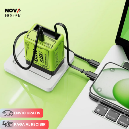 TurboReel™ Cargador Retráctil GaN De Alta Potencia
