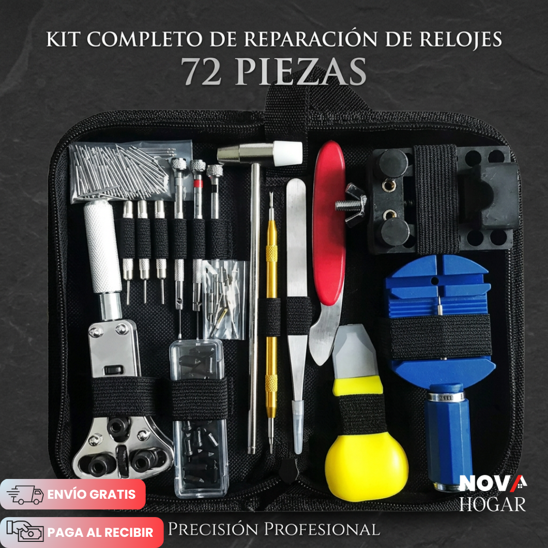 FixItWatch™ Set Profesional de 72 Piezas para Reparar Relojes