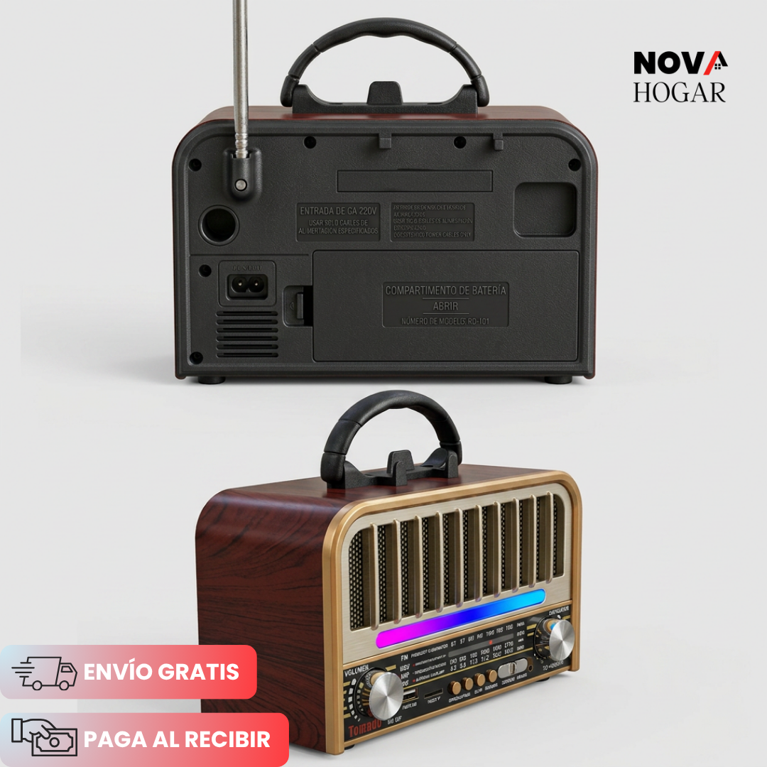 GoldenAge™ Radio Parlante Vintage Con Bluetooth