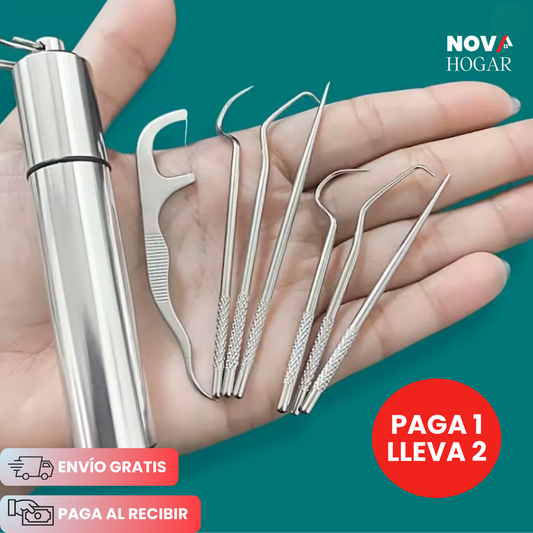 2x1 OralGuard™ Set de Higiene Bucal de Acero Inoxidable