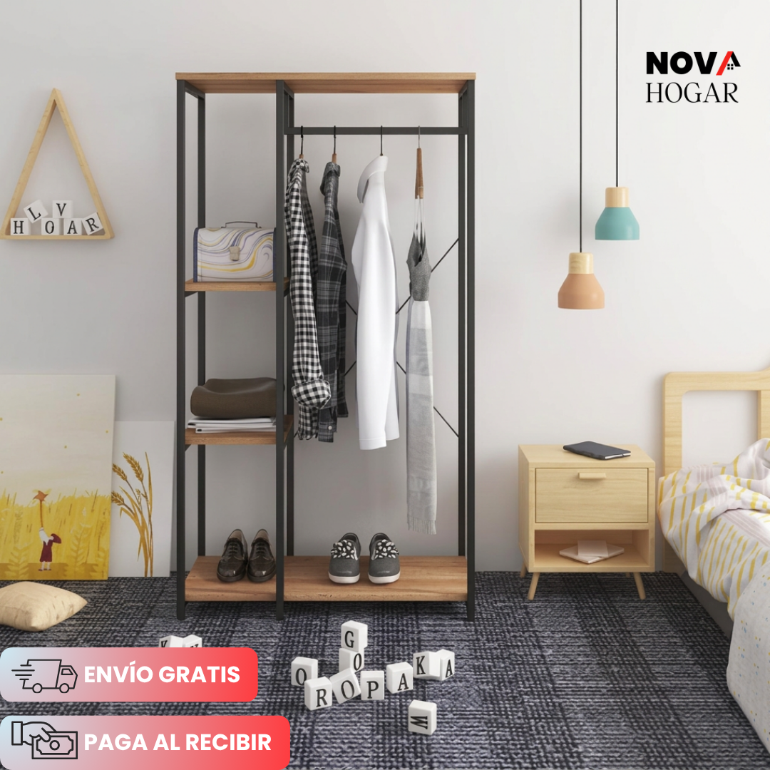 ModernLoft™ Clóset Abierto Estilo Industrial