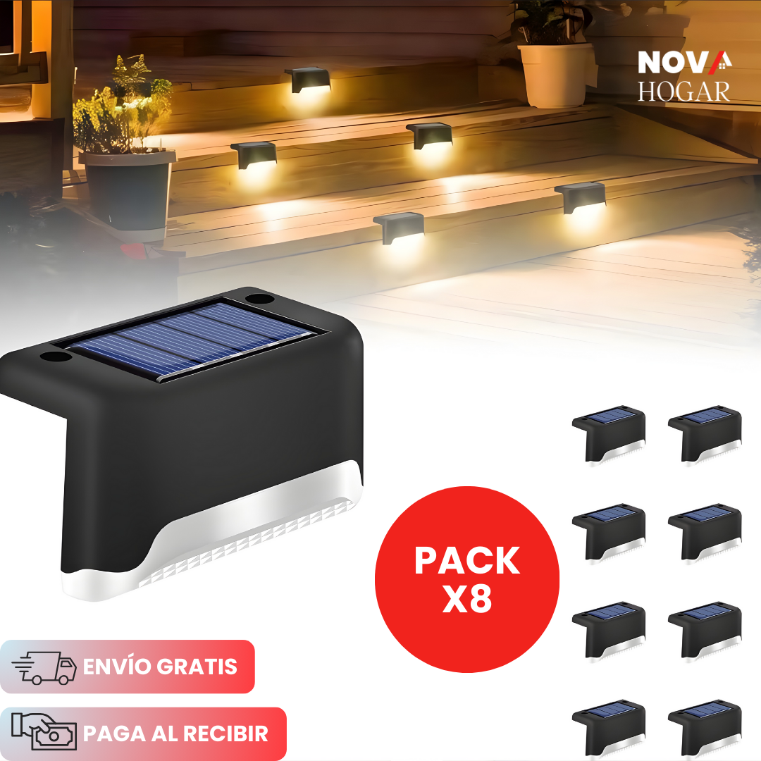 SafeGlow™ Elegantes Luces Solares para Escaleras Seguras