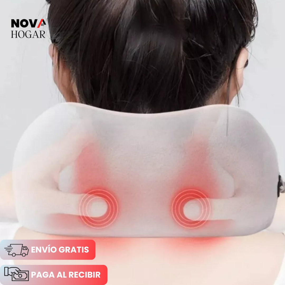 RelaxNeck™ Cojín de Masajes Recargable para Alivio del Dolor