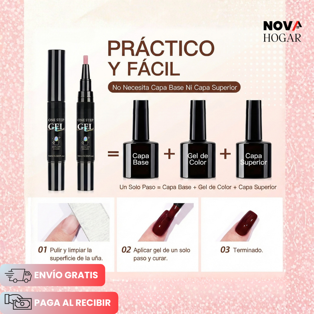 2x1 SwiftNail™ Bolígrafo Esmalte en Gel Todo En Uno