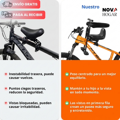SafeRide™ Asiento Seguro para Bicicleta Infantil.
