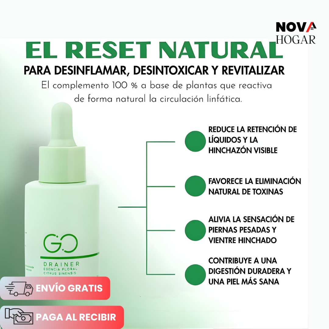 GoDrainer™ Activador Natural del Drenaje Linfático