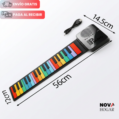 RollNPlay™ Teclado Musical Enrollable para Niños