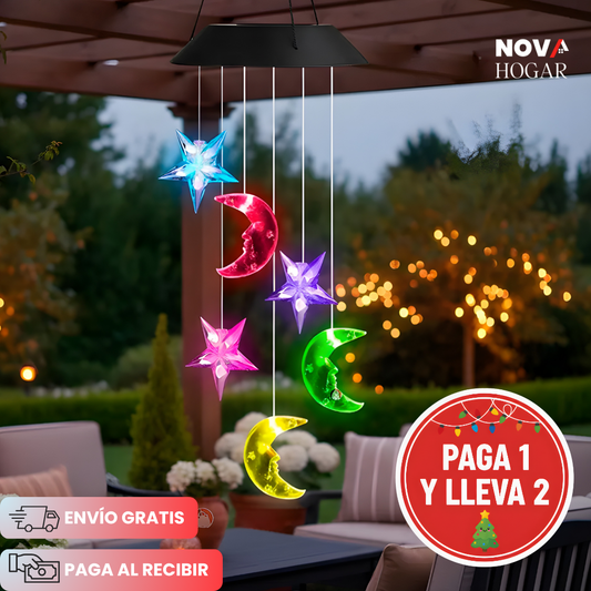 2x1 GlowHaven™ Campanilla Solar de Jardín