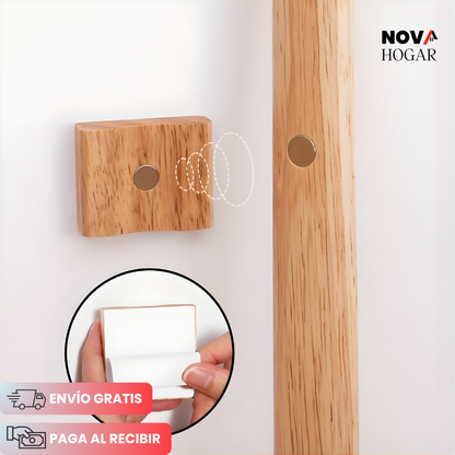 WoodStep™ Elegante Calzador De Madera Natural y Base Magnetica