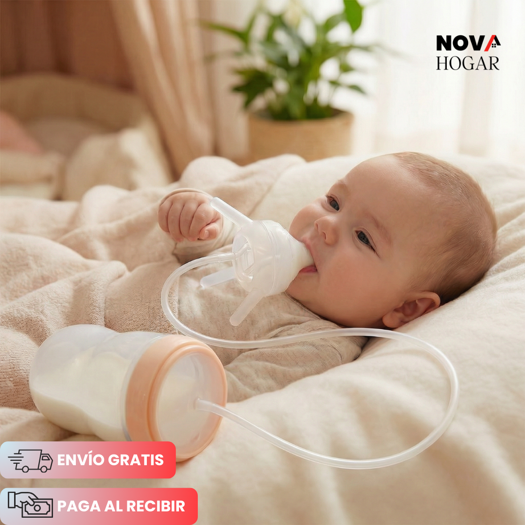 BabyQuiet™ Biberón Manos Libres con Sistema Anticólico