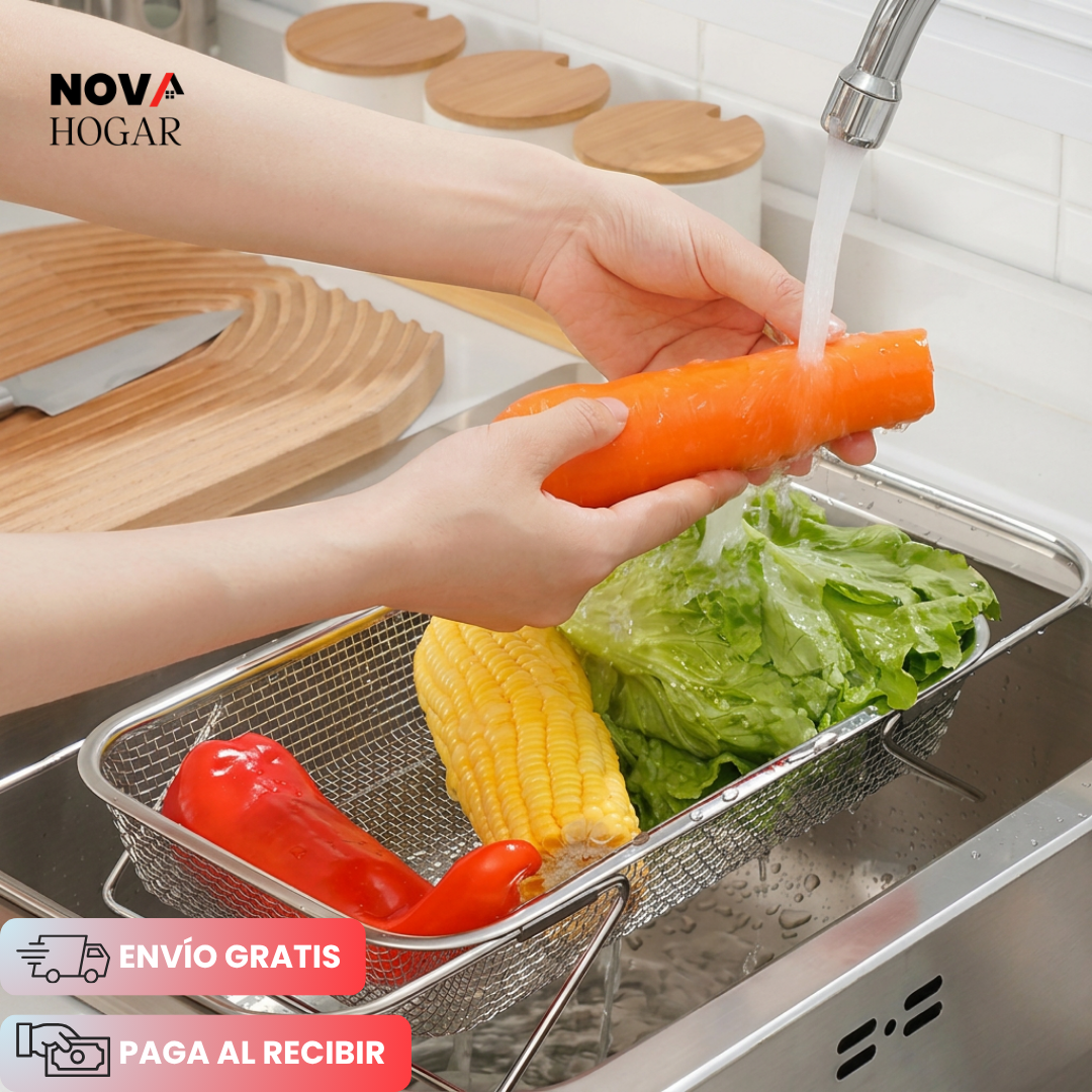 2x1 SteelStretch™ Escurridor Expandible De Acero