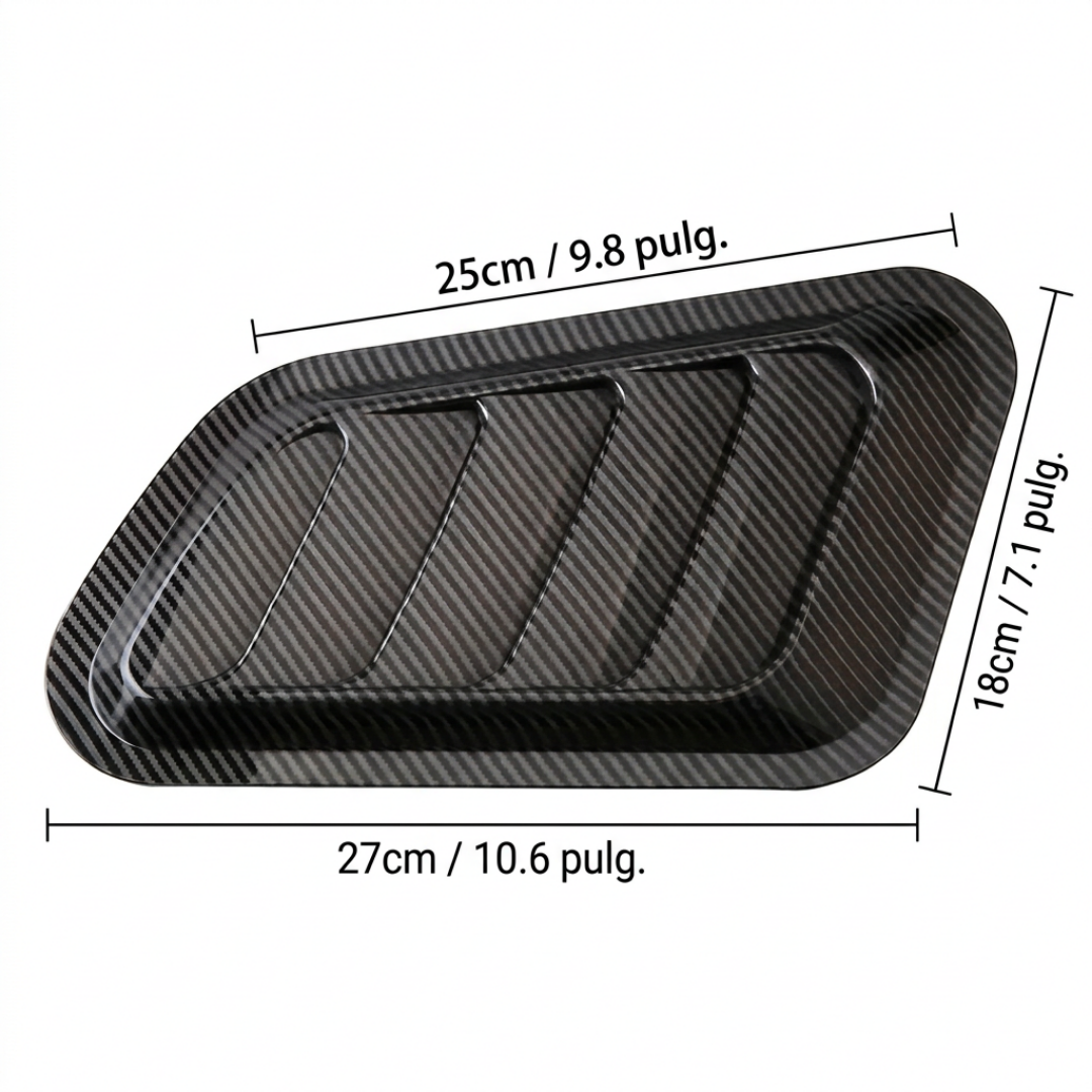 2x1 TurboFlow™ Ventilación Decorativa Para Capó de Carro