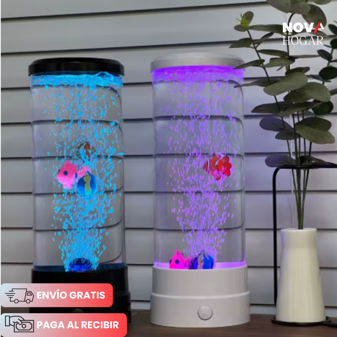 AquaGlow™ Lámpara Acuario de Peces con Burbujas