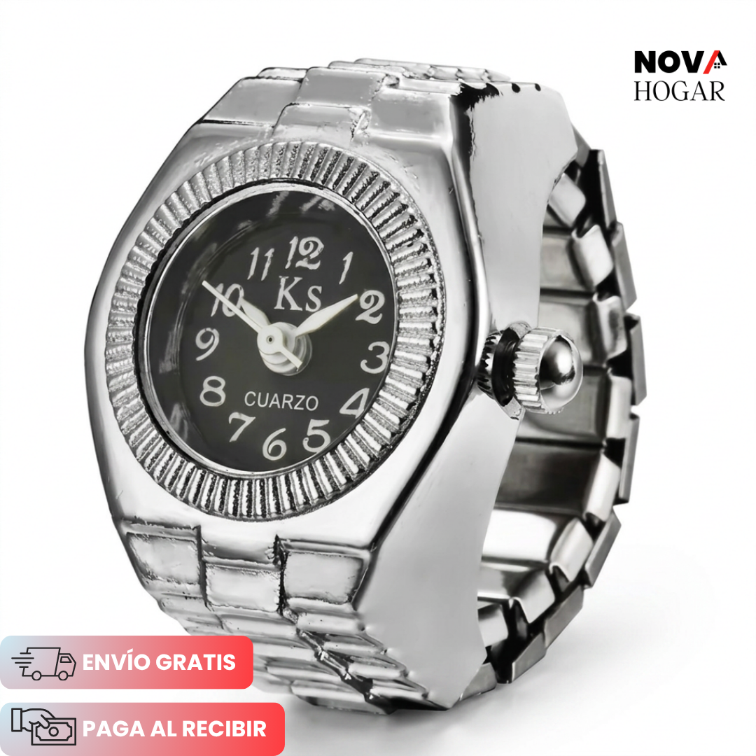 LuxeTick™ Elegante Reloj Anillo de Estilo Atemporal