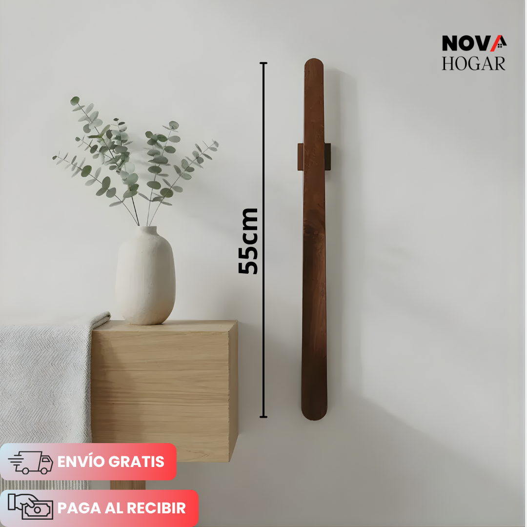 WoodStep™ Elegante Calzador De Madera Natural y Base Magnetica