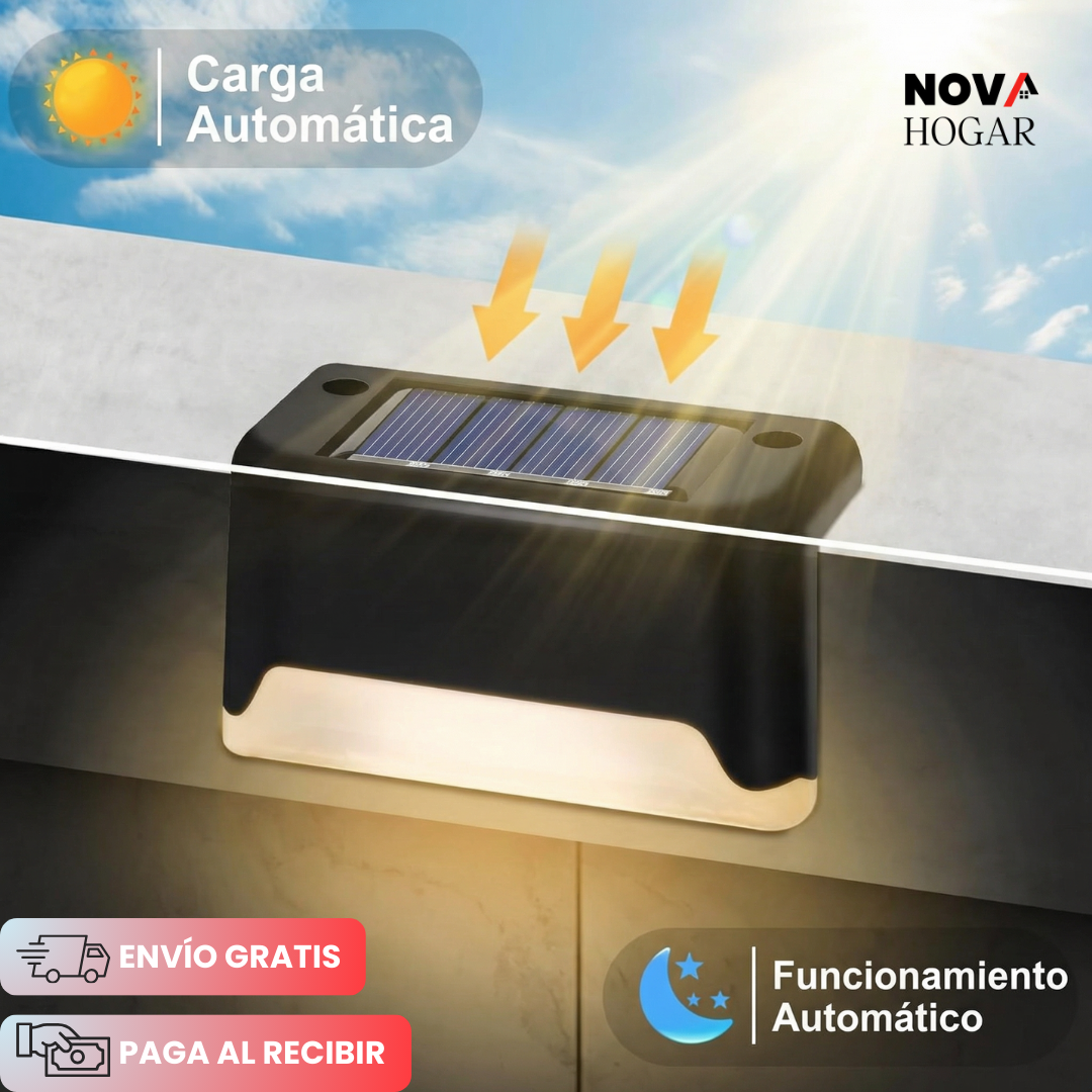 SafeGlow™ Elegantes Luces Solares para Escaleras Seguras
