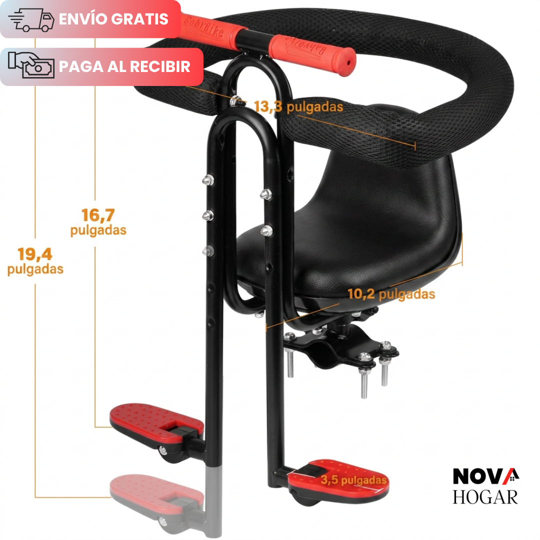SafeRide™ Asiento Seguro para Bicicleta Infantil.