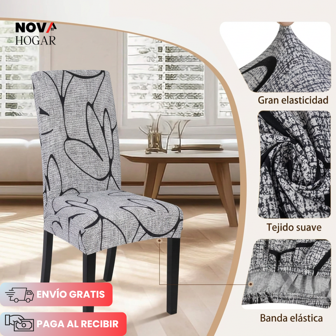 ChairCover™ Hermoso Set de Mantel y 6 Fundas para Comedor