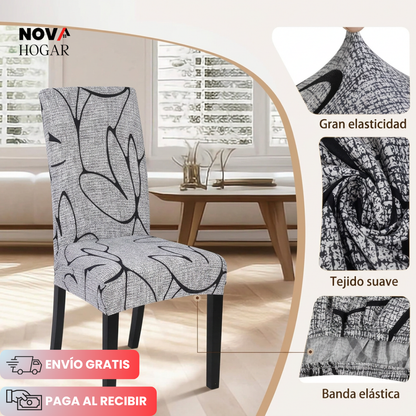 ChairCover™ Hermoso Set de Mantel y 6 Fundas para Comedor