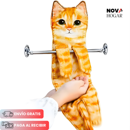 KittyCuddle™ Toalla ultrasuave con forma de gatito
