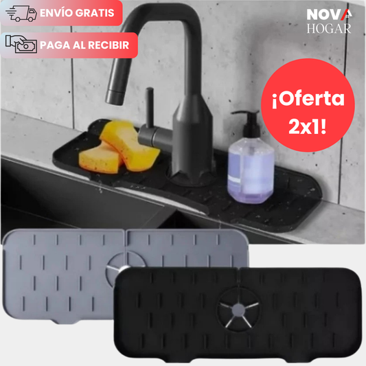 AquaBarrier™ Tapete de Silicona para Grifo Escurrido Rápido