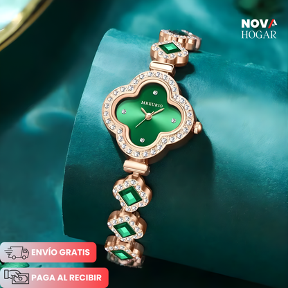 EmeraLuxe™ Reloj con Joyas de Alta Gama
