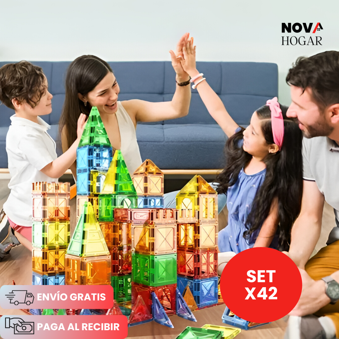 MagnaBuild™ Juego Magnético de Construcción Didáctica