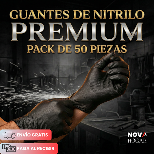 ArmorFlex™ Pack x50 Guantes de Nitrilo Negro Ultra Resistentes
