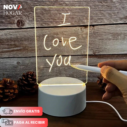 LightNote: Lámpara Moderna de Notas Creativa