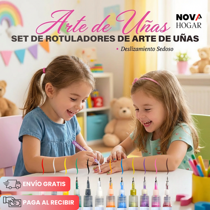 InstaNail™ Set de 12 Bolígrafos De Arte para Uñas