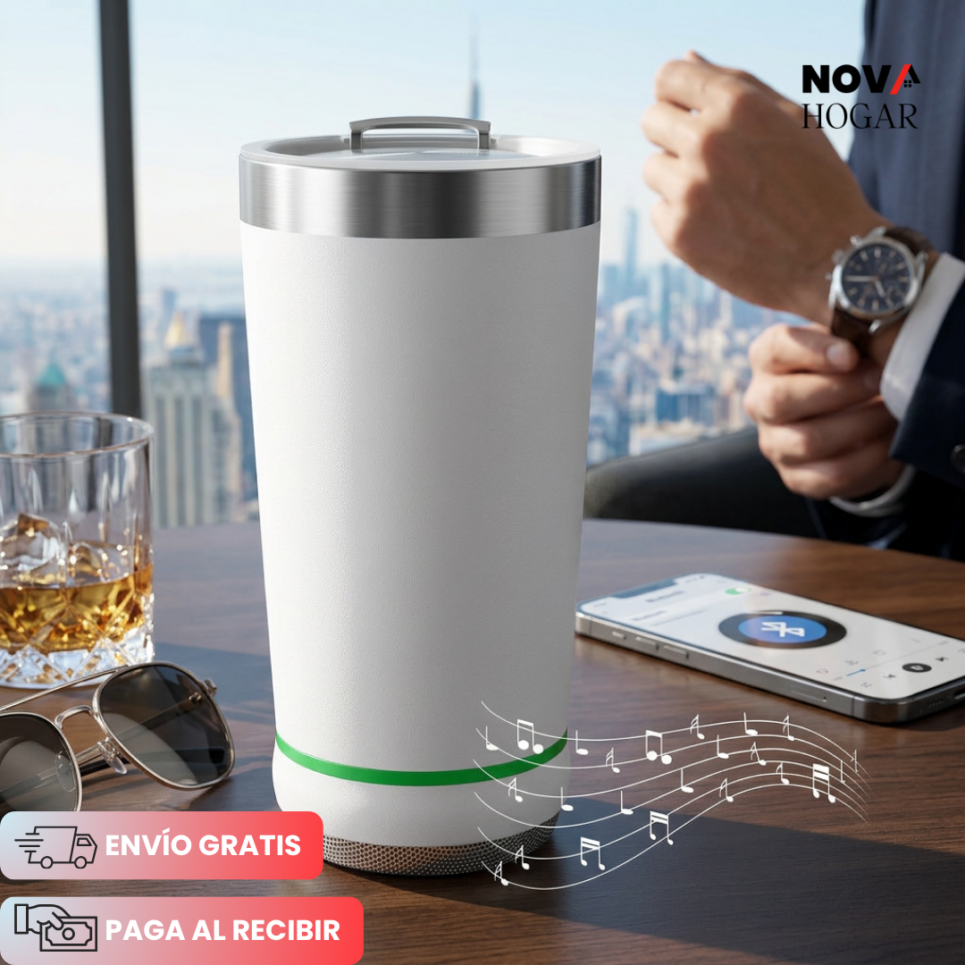 BeatSip™ Termo Con Parlante Bluetooth Integrado