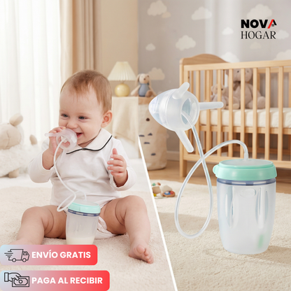 BabyQuiet™ Biberón Manos Libres con Sistema Anticólico