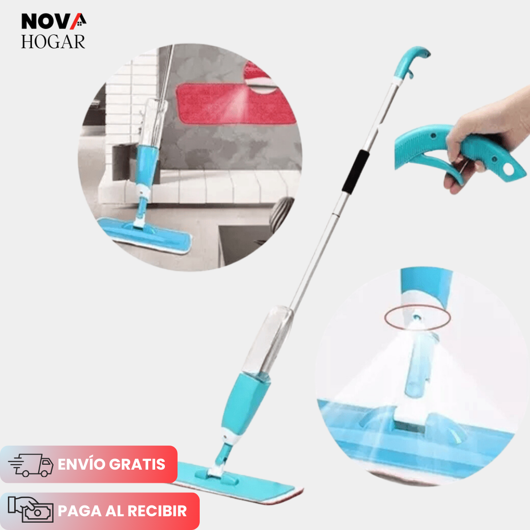 SprayClean™ Trapeador de Microfibra con Rociador Integrado