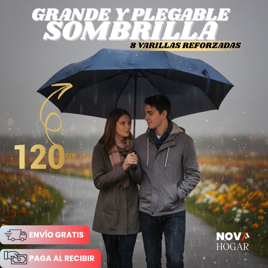 SkyShield Fold™ Sombrilla Extragrande Reforzada 120 cm