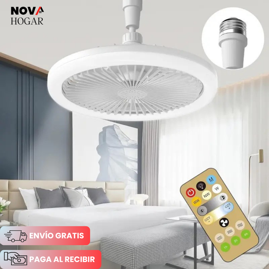 AeroLumina™ Foco Ventilador con Luz Led Ajustable para Ahorro de Energía