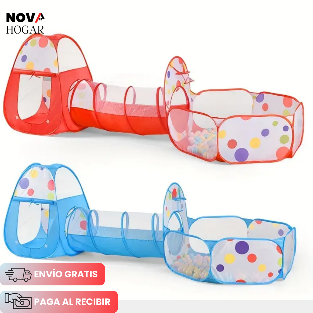 HappyDome™ Carpa Tunel de Aventuras con 50 Pelotas